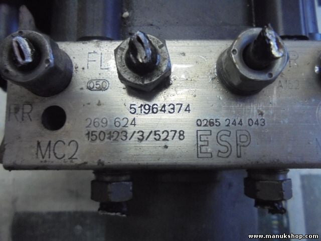 ABS Hydraulikblock Fiat Ducato Jumper 0265956214 2265106516 51964374 0265244043