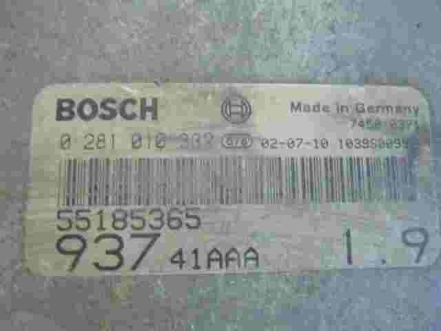 Motorsteuergerät  Alfa Romeo 147 1.9 JTD 55185365 93741AAA BOSCH 0281010332