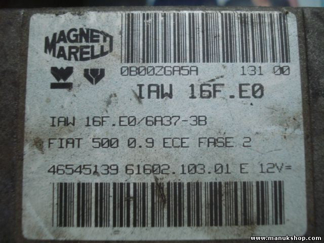Motorsteuergerät Fiat 12V 500 0.9 IAW16FE06A373B IAW16FE0 46545139 6160210301E