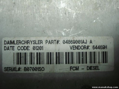Dieselpumpen-Steuergerät Chrysler Voyager 04869001AJ 64469H FCM-DIESEL