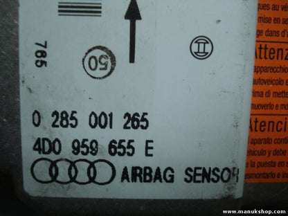 Airbagsensor Airbagsteuergerät Audi A8 4D0959655E 4D0 959 655 E BOSCH 0285001265