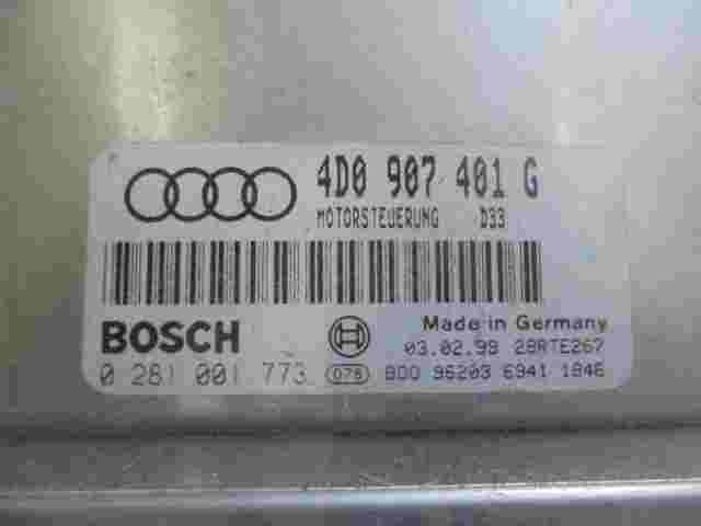 Motorsteuergerät Audi A8 A3 4D0907401G 4D0 907 401 G BOSCH 0281001773  28RTE267