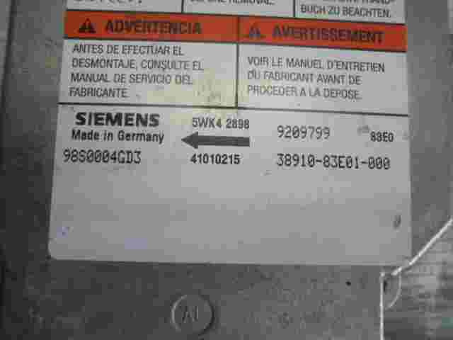 Airbagsensor Airbagsteuergerät Opel 3891083E01000 5WK42898 9209799 98S0004GD3
