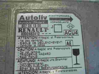 Airbagsensor Airbagsteuergerät Renault Mégane Scenic (AE) 8200682412 J 607061300