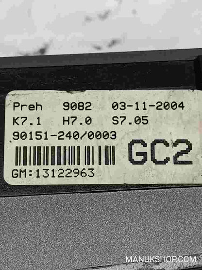 Klimabedienteil Opel Astra H GM 13122963 13 122 963 901512400003 90151-240/0003