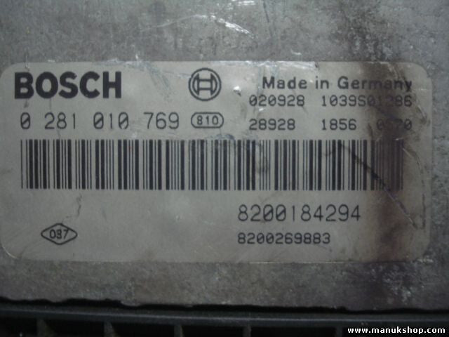 Motorsteuergerät Renault megane BOSCH 0281010769 8200184294 1039S01286