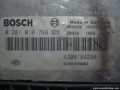 Motorsteuergerät Renault megane BOSCH 0281010769 8200184294 1039S01286