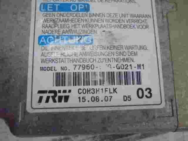 Airbagsensor Airbagsteuergerät Honda CIvic TRW 77960SMGG021M1 C0H3H1FLK