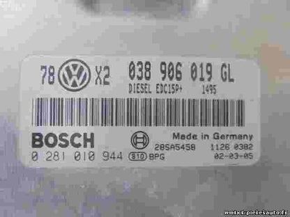Motorsteuergerät  VW Passat Audi A4 8D2 B5 1.9 038906019GL BOSCH 0281010944