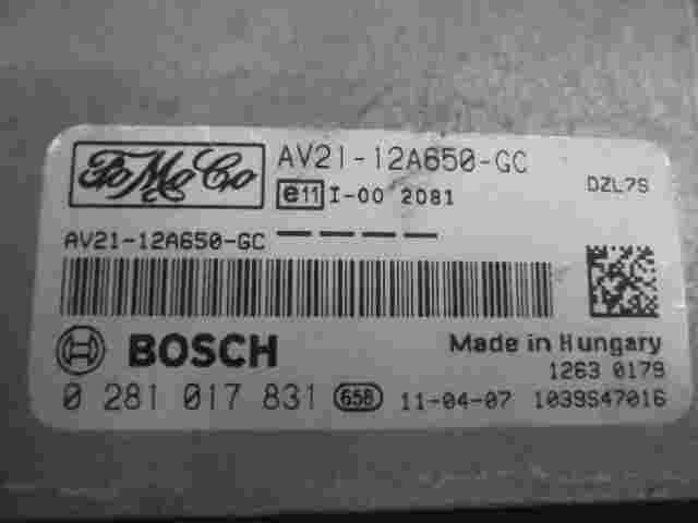 Steuergerät Injection PC Ford Focus 1.6 TDCI BOSCH AV2112A650GC 0281017831