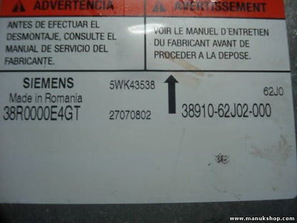 Airbagsensor Airbagsteuergerät Suzuki Swift 3891062J02000 38910-62J02-000