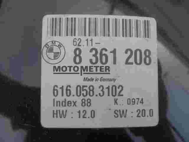 Kombiinstrument Tacho BMW E36 62118361208 8361208 6160583102 Index 88 K0974