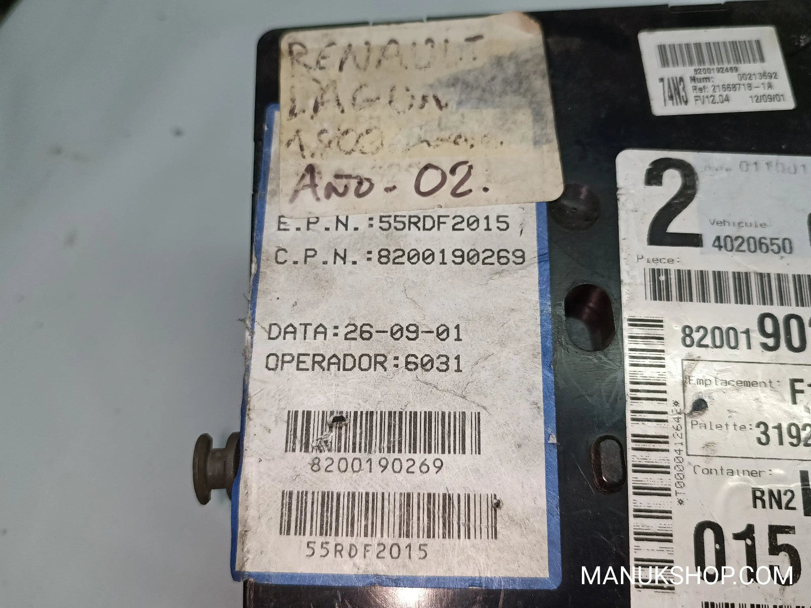 Sicherungskasten  Renault Laguna  74N3 518095401 8200190269 8200192469 55RDF2015