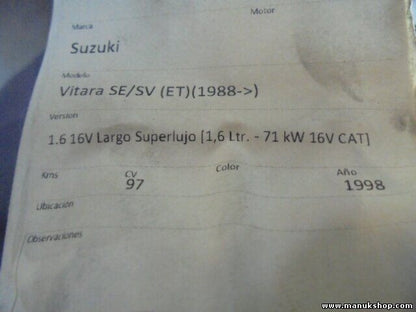 Wasserkühler Suzuki Vitara 1.6 16V 1998 23112