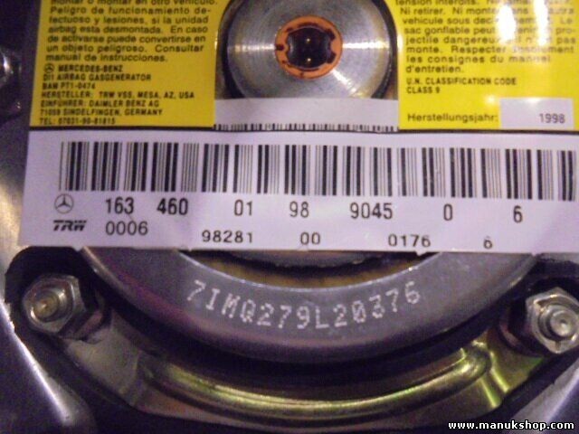 Fahrer Lenkrad Mercedes Benz 320 W163 TRW 1634600198 7IMQ279L20376