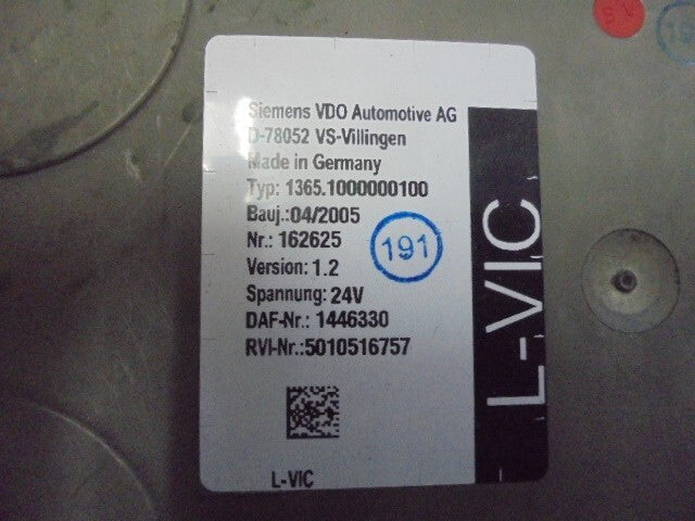Steuergerät Daf Renault 5010516757 1446330 1365.1000000100 Version 1.0  D-78052