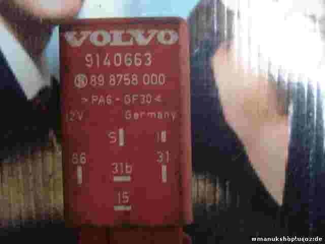 Wischerrelais Volvo 850 9140663 898758000 89 8758 000