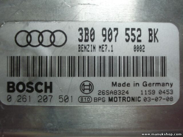 Motorsteuergerät Audi A6 Benzin ME7.1 3B0907552BK BOSCH 0261207501 0 261 207 501