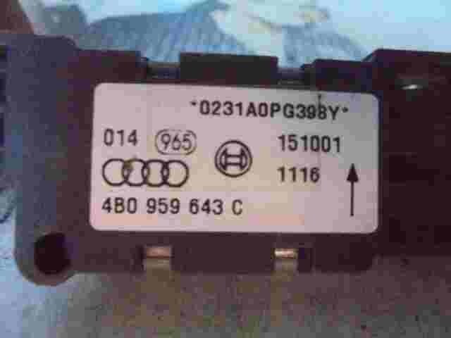 Airbagsensor Airbagsteuergerät Audi A6 4B 4B0959643C 4B0 959 643 C 4BO959643C
