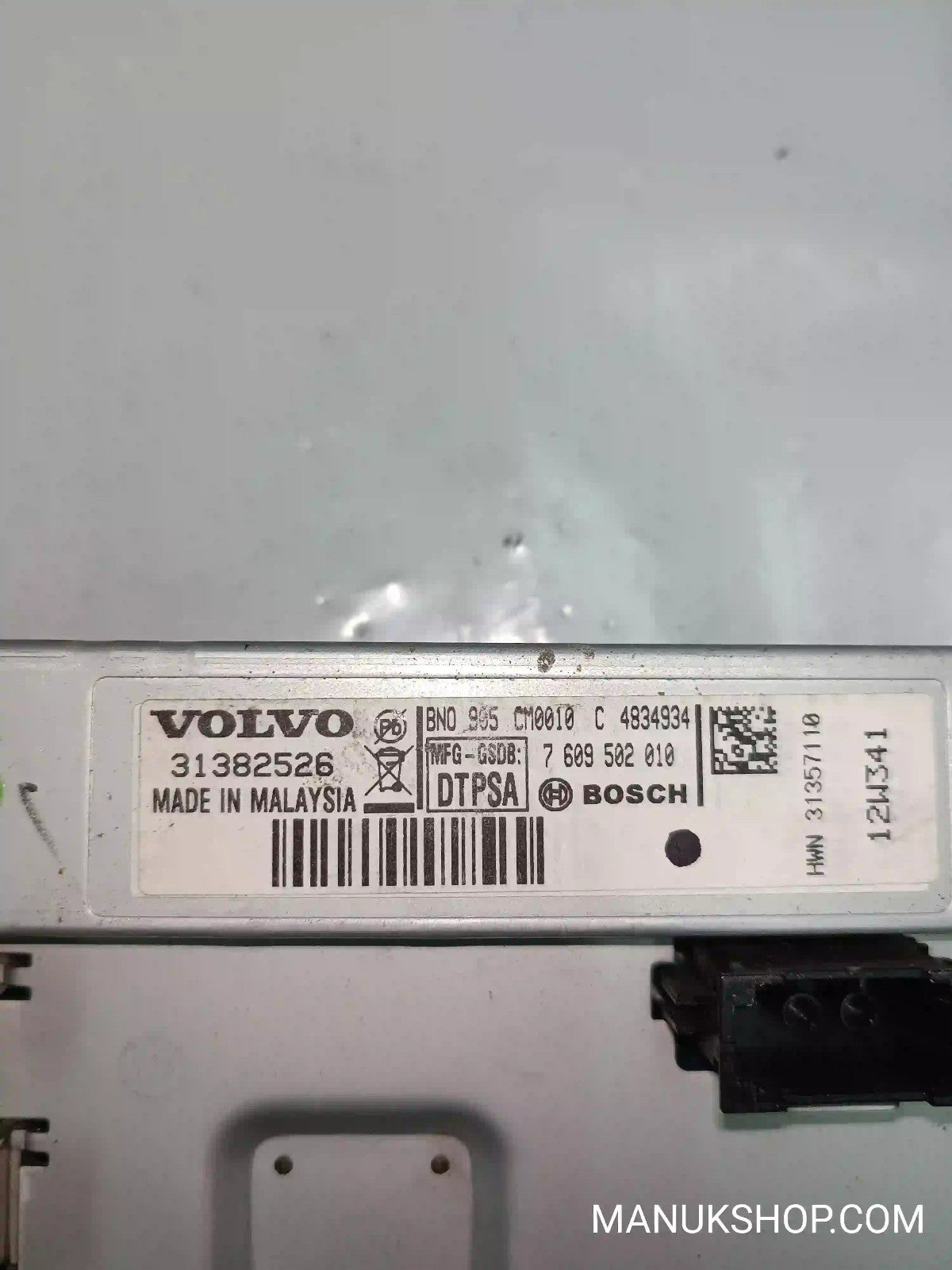 Navigation Display Volvo V40 31382526 31357110 7609502010 BOSCH MFG-GSDB DTPSA
