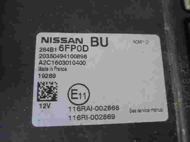 Komfortsteuergerät KSG  Nissan Qashqai J11 284B16FP0D A2C1603010400 116RAI00286
