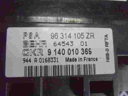 Klimabedienteil Citroen Picasso Xsara 96314105ZR GKR BEHR 64543 01 9140010369
