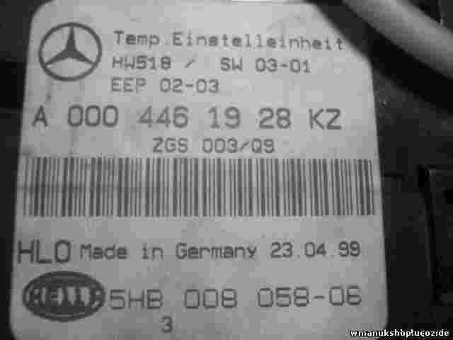 Klimabedienteil Vito Bus W638 A0004461928 0004461928 A0004461928KZ 5HB00805806