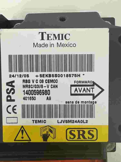 Airbagsensor Airbagsteuergerät Citroen C8 1400596980 Temic RBGVC08A LJV5M24A0L2