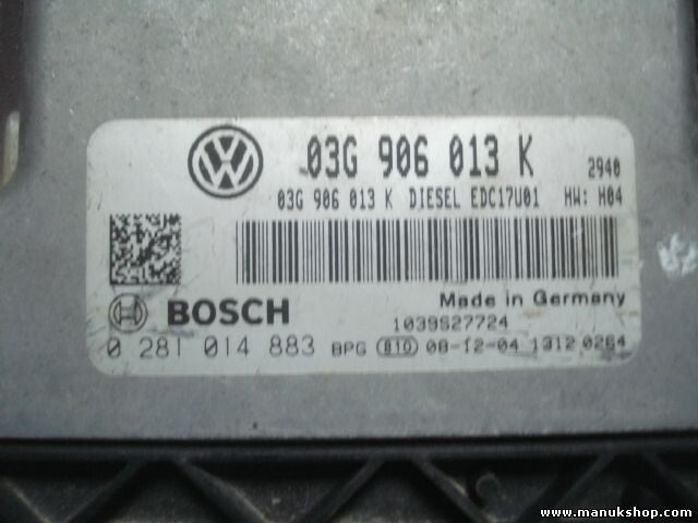 Motorsteuergerät Seat Ibiza 6J5 Golf 5 1.9 03G906013K 13120264 0281014883