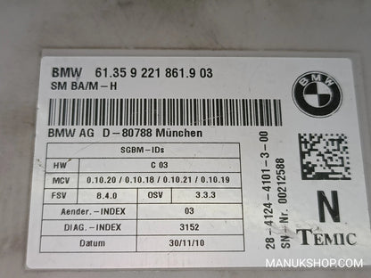 Sitzsteuermodul Steuergerät BMW X5 E70 X6 61359221861903 2841244101300 D80788