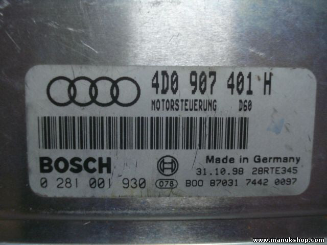 Motorsteuergerät Audi A8 4D0907401H 4D0 907 401 H BOSCH 0281001930 0 281 001 930