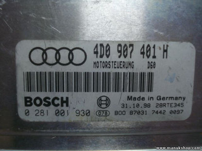 Motorsteuergerät Audi A8 4D0907401H 4D0 907 401 H BOSCH 0281001930 0 281 001 930
