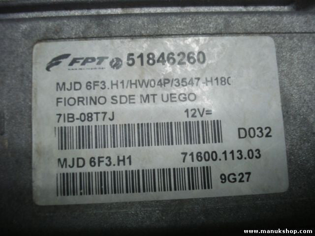 Motorsteuergerät Fiat Fiorino MAGNETI MARELLI 51846260 MJD6F3H1 7160011303