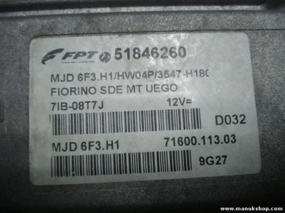 Motorsteuergerät Fiat Fiorino MAGNETI MARELLI 51846260 MJD6F3H1 7160011303