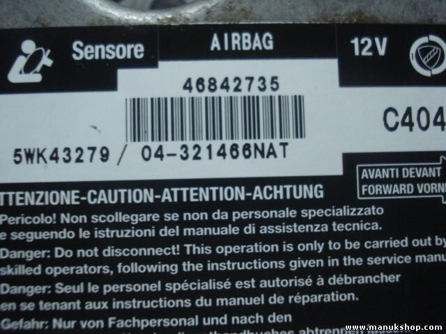 Airbagsensor Airbagsteuergerät Lancia Lybra 46842735 0046842735 5WK43279