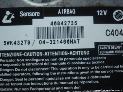 Airbagsensor Airbagsteuergerät Lancia Lybra 46842735 0046842735 5WK43279
