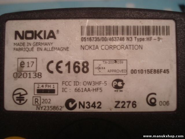 Bluetooth Teléfono Renault Type HF-5 HFS-12 KM47 NOKIA N342 Z276