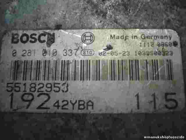 Motorsteuergerät Fiat Stilo 55182953 19242YBA 115 BOSCH 0281010337 0 281 010 337