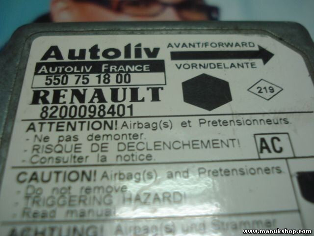 Airbagsensor Airbagsteuergerät Renault Kangoo (AC) 8200098401 550751800