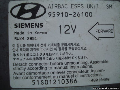 Airbagsensor Airbagsteuergerät Hyundai Santa Fe 9591026100 95910-26100 5WK42951