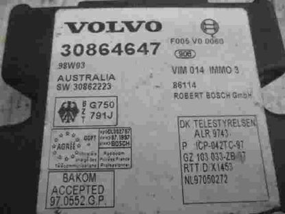 Steuergerät Wegfahrsperre Alarmmodul Volvo S40 V40 98W03 30864647 F005V00060