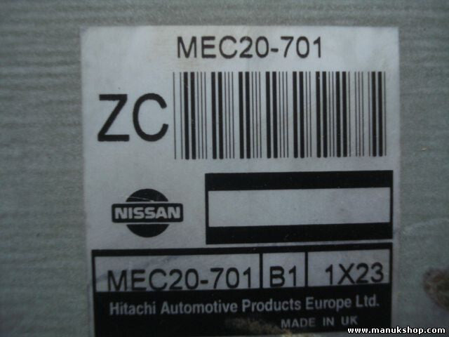 Motorsteuergerät Nissan Almera Tino Hitachi MEC20701 MEC20-701 MEC20701B11X23