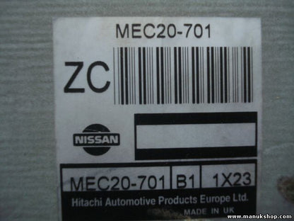 Motorsteuergerät Nissan Almera Tino Hitachi MEC20701 MEC20-701 MEC20701B11X23