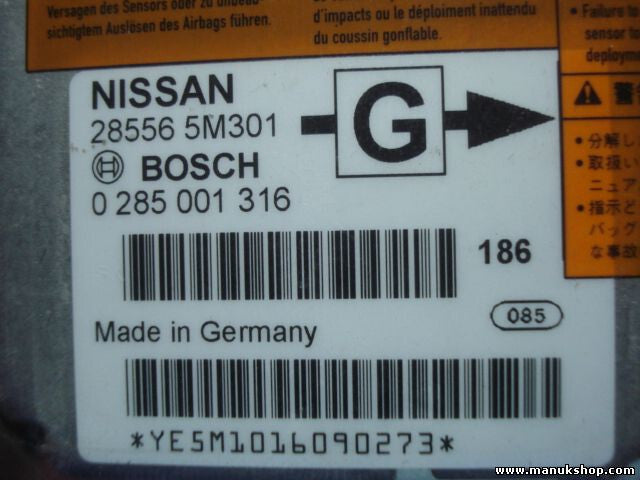 Airbagsensor Airbagsteuergerät  Nissan 285565M301 285565M301G BOSCH 0285001316