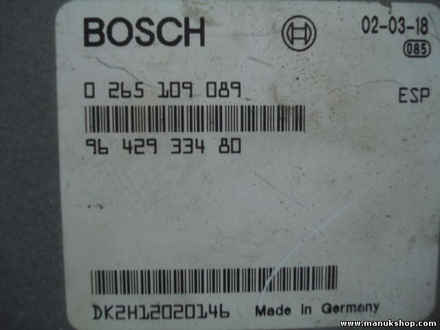 Steuergerät ESP Peugeot 406 ESP 9642933480 96 429 334 80 BOSCH 0265109089