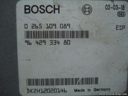 Steuergerät ESP Peugeot 406 ESP 9642933480 96 429 334 80 BOSCH 0265109089