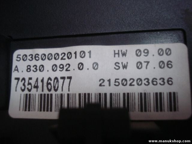Klimabedienteil Fiat Stylo 503600020101 735416077