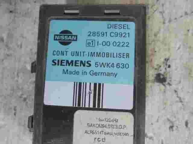 Steuergerät Wegfahrsperre Alarmmodul Nissan 28591C9921 SIEMENS 5WK4630