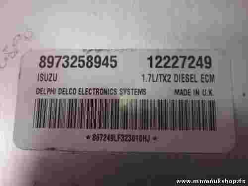 Motorsteuergerät Opel Meriva 1.7 CDTI 8973258945 DELPHI DELCO 12227249
