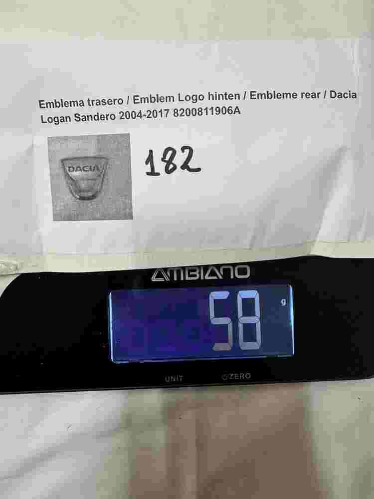 Emblem Logo hinten  Dacia Logan Sandero 2004-2017 8200811906A ...